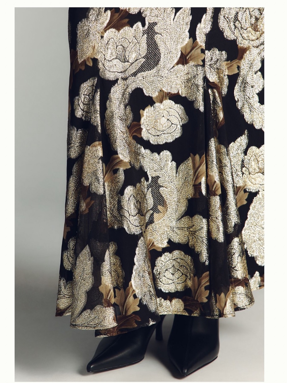 NWT Farm Rio Jacquard Lurex Slip Maxi Skirt, S - Picture 5 of 12